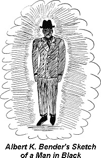albert k bender's sketch of the men in black