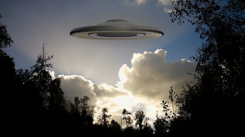stock photo of a ufo, similar to those seen during the phoenix lights incident