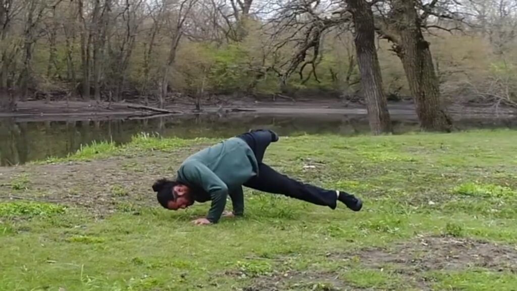Jose shows us some body in motion movements.